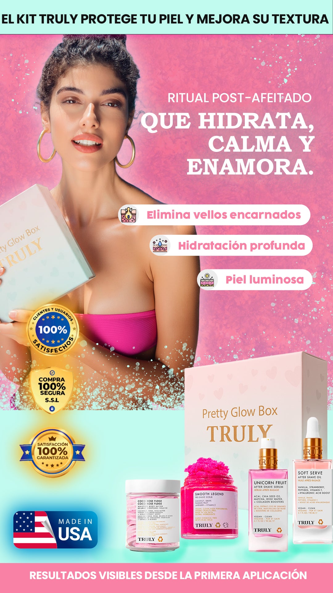 kit truly| Piel suave y sin irritación.