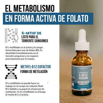 Folato de metilo| Ánimo, energía y sueño en solo 2 gotas.