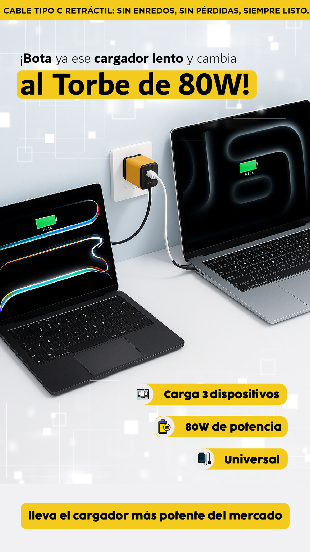 Torbe 3 in 1| Un solo cargador para todo