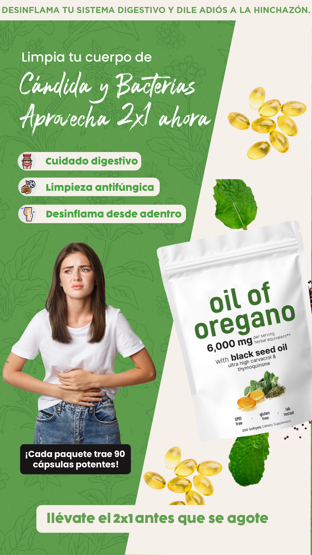 Aceite de orégano| Doble potencia contra bacterias por el precio de uno.