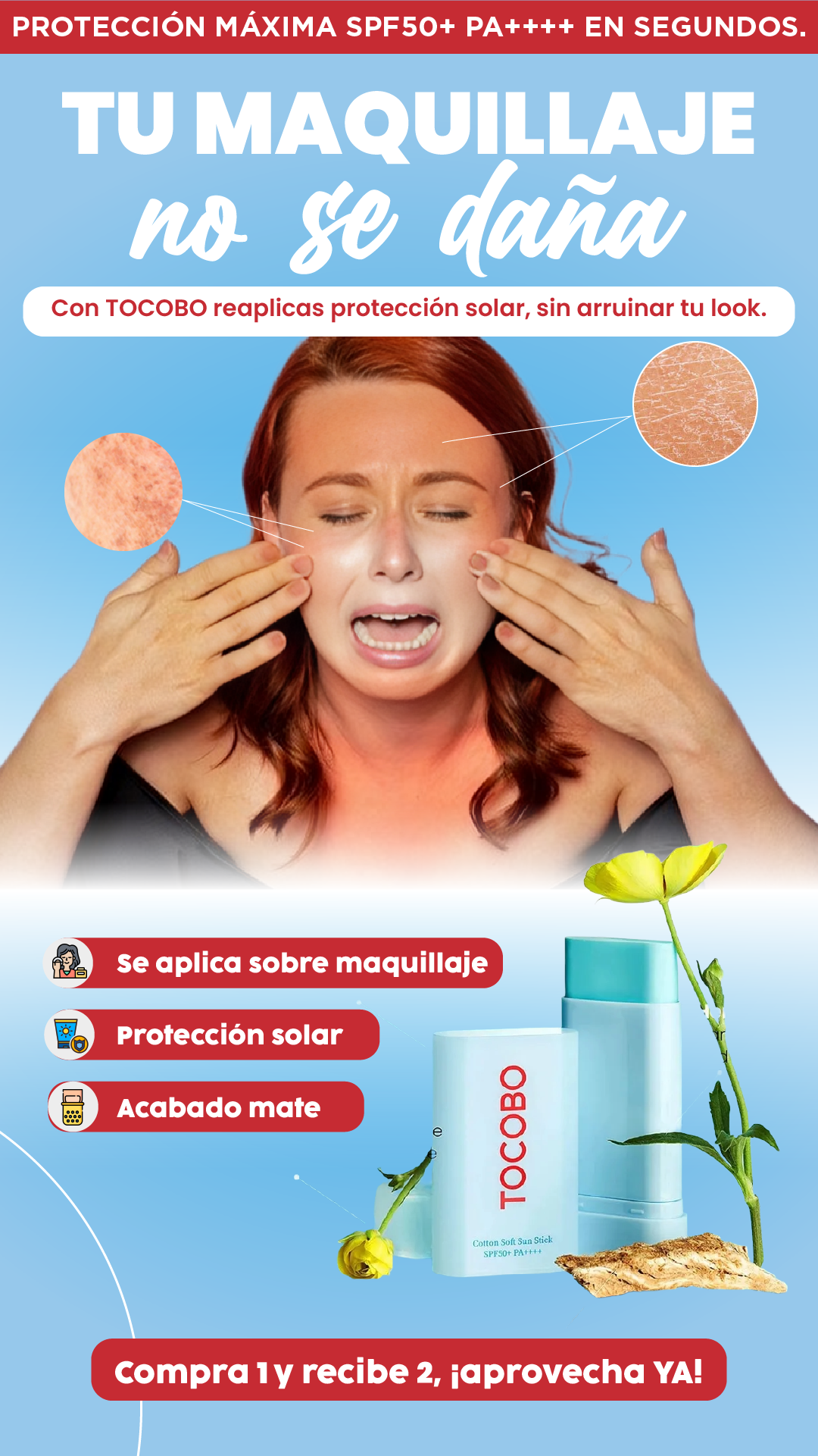 TOCOBO| Retoque sobre maquillaje sin brillos – llévate 2x1.